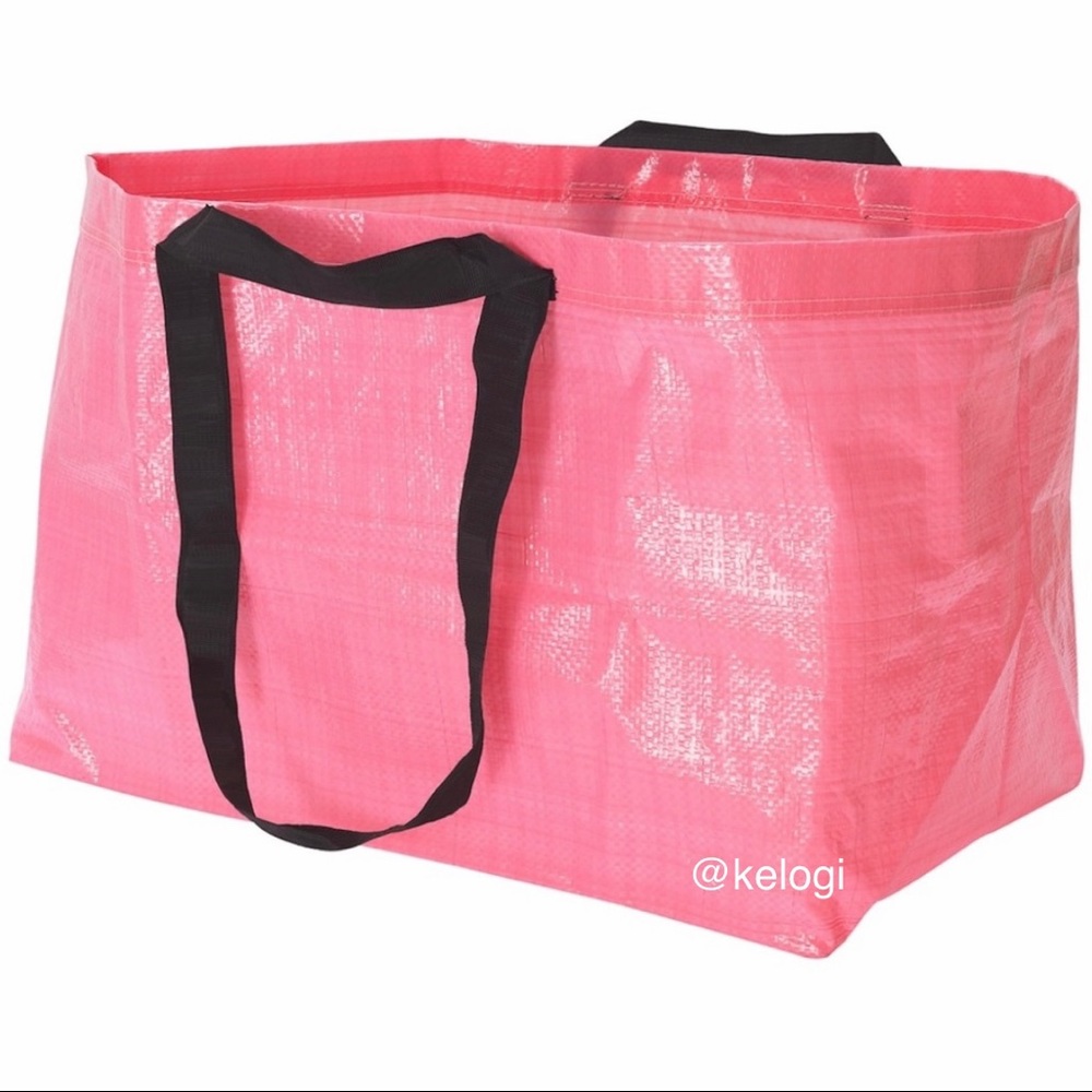 💖NEW SET💖2 IKEA Pink LE Frakta Slukis Tote Bags - Picture 2 of 5